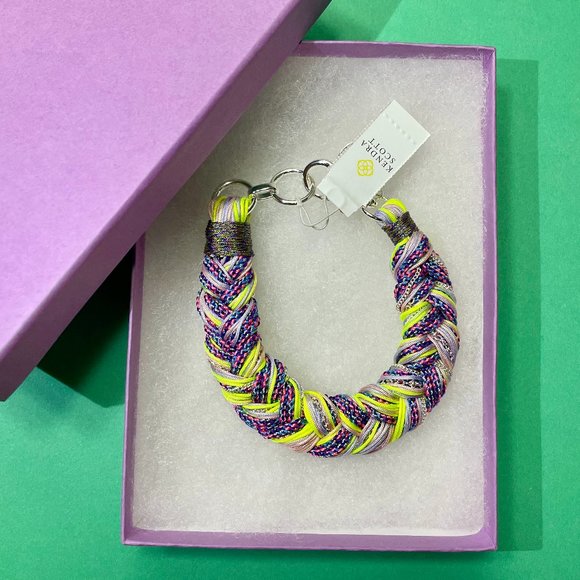 NWT Kendra Scott Braided Cord Bracelet Lilac Mix 7.5" LAST ONE - Picture 4 of 12